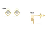 Vega Studs Princess Lab Grown Diamond Double Frame