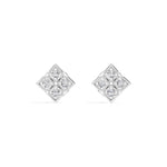 Quatra Studs Round Lab Grown Diamond Quatrefoil Four Petal