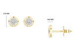 Solar Studs Round Lab Grown Diamond Sunburst Double Halo