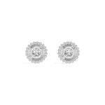 Thistle Studs Round Lab Grown Diamond Granulation Beaded Halo
