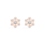 Asterix Studs Round Lab Grown Diamond Spoke Hub Cluster
