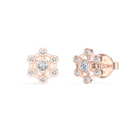 Asterix Studs Round Lab Grown Diamond Spoke Hub Cluster