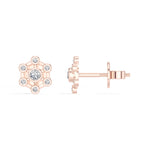 Asterix Studs Round Lab Grown Diamond Spoke Hub Cluster