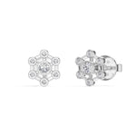 Asterix Studs Round Lab Grown Diamond Spoke Hub Cluster