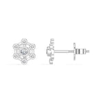 Asterix Studs Round Lab Grown Diamond Spoke Hub Cluster