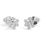 Asterix Studs Round Lab Grown Diamond Spoke Hub Cluster