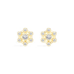 Asterix Studs Round Lab Grown Diamond Spoke Hub Cluster