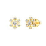 Asterix Studs Round Lab Grown Diamond Spoke Hub Cluster