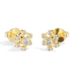 Asterix Studs Round Lab Grown Diamond Spoke Hub Cluster