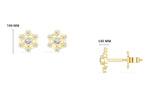 Asterix Studs Round Lab Grown Diamond Spoke Hub Cluster