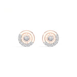 Halo Orbit Studs Round Lab Grown Diamond Concentric Pave Halo