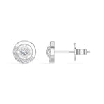 Halo Orbit Studs Round Lab Grown Diamond Concentric Pave Halo