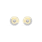 Halo Orbit Studs Round Lab Grown Diamond Concentric Pave Halo