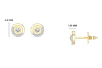 Halo Orbit Studs Round Lab Grown Diamond Concentric Pave Halo