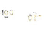 Round Lab Grown Diamond Flush-Set Stud Noven Earrings