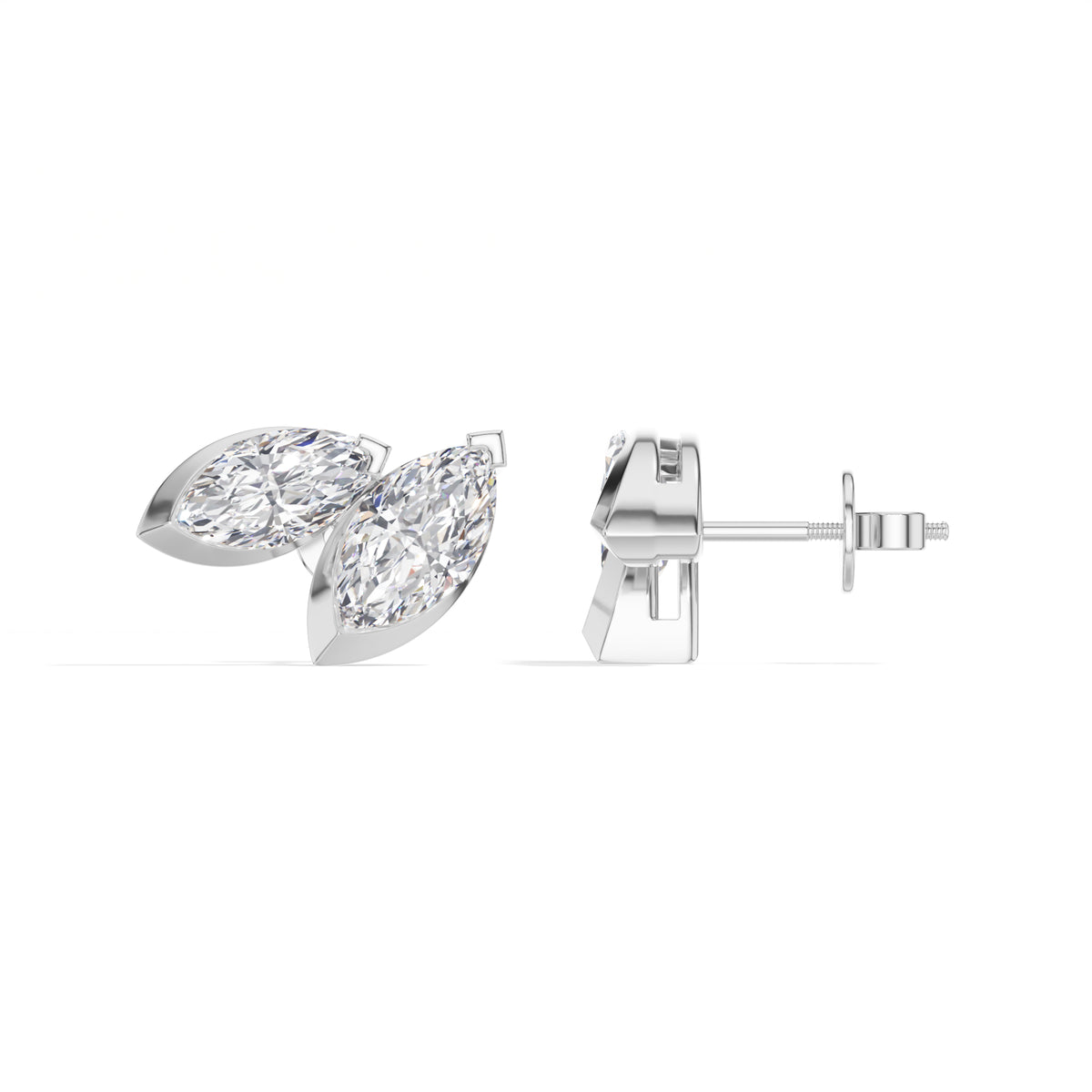 Marquise Lab Grown Diamond Cluster Stud Liora Earrings