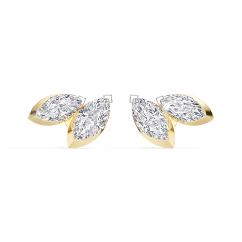 Marquise Lab Grown Diamond Cluster Stud Liora Earrings