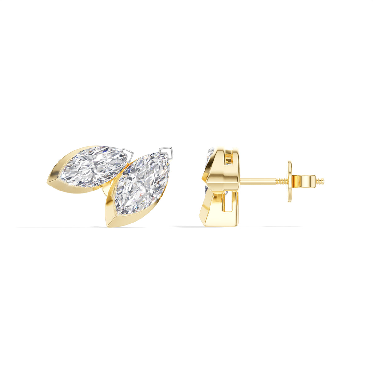 Marquise Lab Grown Diamond Cluster Stud Liora Earrings