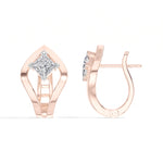 Princess-Cut Lab Grown Diamond Sculptural Clip Rivael Earrings 