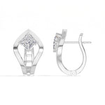 Princess-Cut Lab Grown Diamond Sculptural Clip Rivael Earrings 