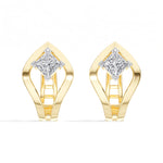 Princess-Cut Lab Grown Diamond Sculptural Clip Rivael Earrings 