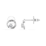 Spiral Studs Round Lab Grown Diamond Open Spiral Solitaire Centre