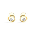 Spiral Studs Round Lab Grown Diamond Open Spiral Solitaire Centre