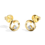 Spiral Studs Round Lab Grown Diamond Open Spiral Solitaire Centre