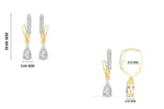 Pear Drop Pave Hoop Lab Grown Diamond Velora Earrings