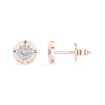 Solar Studs Round Lab Grown Diamond Sunburst Double Halo