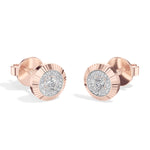 Solar Studs Round Lab Grown Diamond Sunburst Double Halo