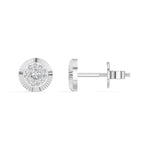 Solar Studs Round Lab Grown Diamond Sunburst Double Halo