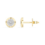 Solar Studs Round Lab Grown Diamond Sunburst Double Halo