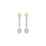 Rose Gold Pave Drop Round Lab Grown Diamond Arixen Earring