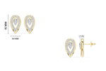 Pear Halo Lab Grown Diamond Stud Selore Earrings