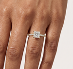 Gold 1Ct Pave Solitaire Princess Lab Grown Diamond Eloisa Ring