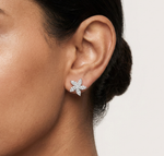 Gold Floral Petal Design Marquise Lab Grown Diamond Elzor Earring