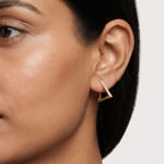 Gold Emil V Shaped Lab Grown Diamond Earrings
