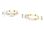 Emerald Cut Twist-Band Lab Grown Diamond Esmera Engagement Ring