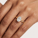 Gold 2Ct Solitaire Classic Oval Lab Grown Diamond Faylen Ring