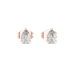 Gold 1Ct Solitaire Pear Lab Grown Diamond Camden Earring