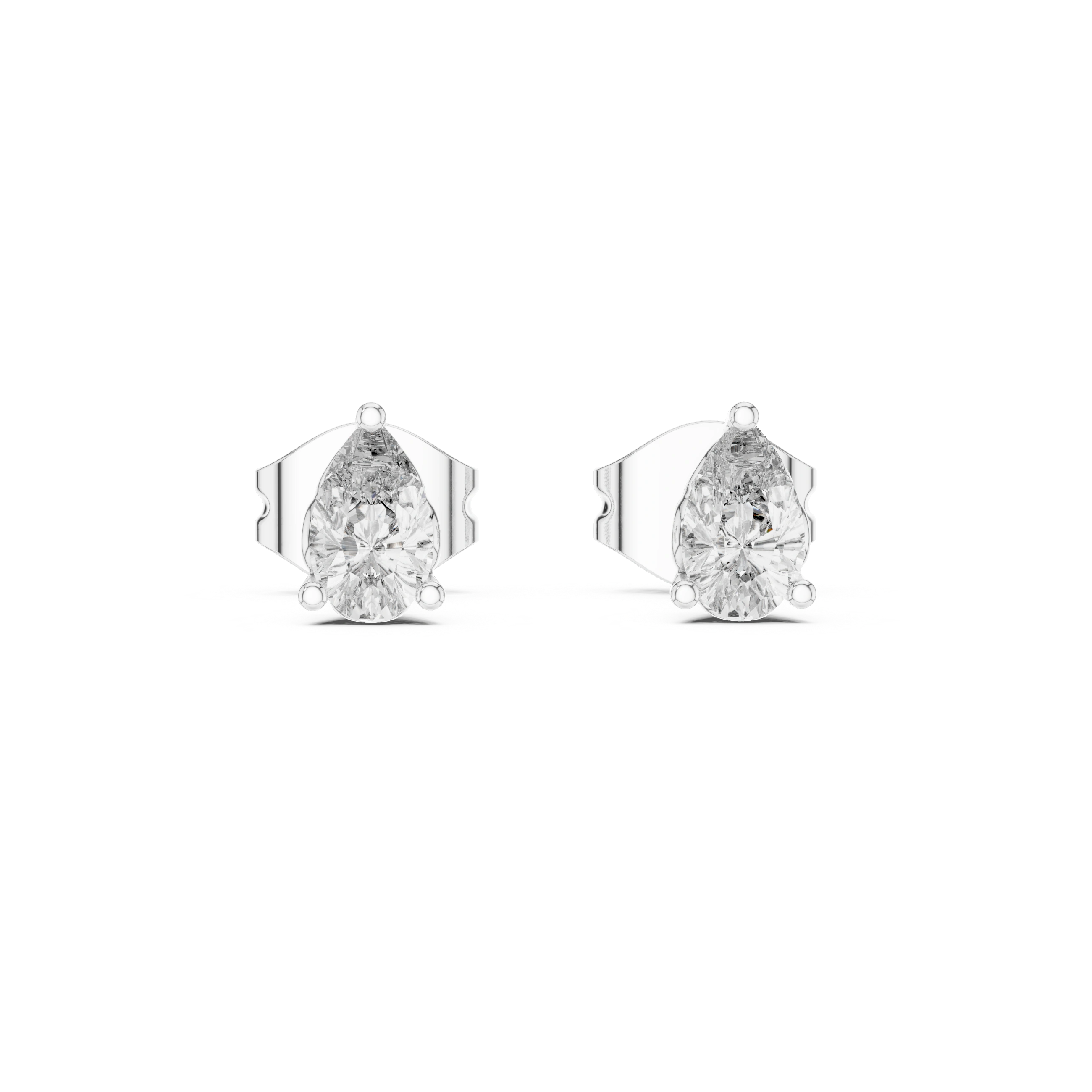 Gold 1Ct Solitaire Pear Lab Grown Diamond Camden Earring