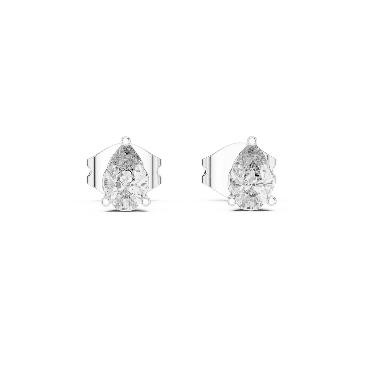 Gold 1Ct Solitaire Pear Lab Grown Diamond Camden Earring