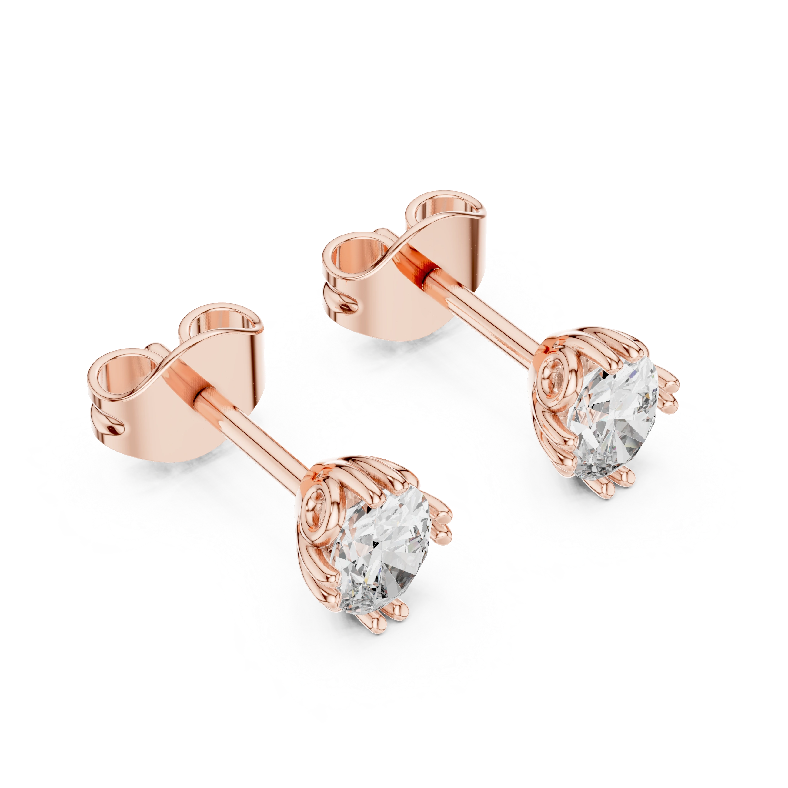 Gold 1Ct Solitaire Oval Lab Grown Diamond Corbin Earring