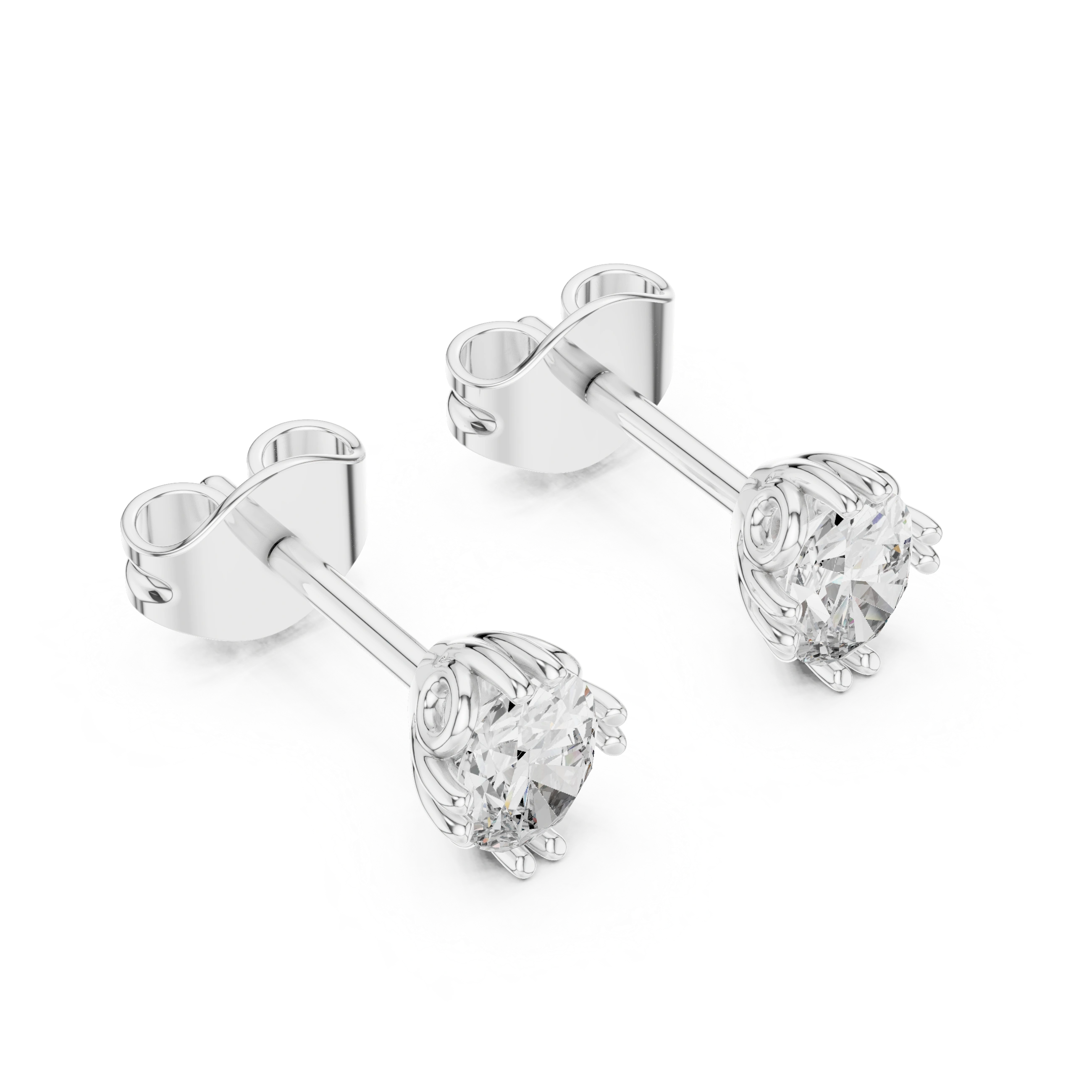 Gold 1Ct Solitaire Oval Lab Grown Diamond Corbin Earring