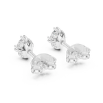 Gold 1Ct Solitaire Oval Lab Grown Diamond Corbin Earring