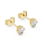 Gold 1Ct Solitaire Oval Lab Grown Diamond Corbin Earring