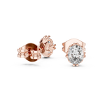 Gold 1Ct Solitaire Oval Lab Grown Diamond Corbin Earring