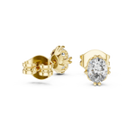 Gold 1Ct Solitaire Oval Lab Grown Diamond Corbin Earring