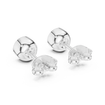 Gold 1Ct Bezel Round Lab Grown Diamond Tavish Earring